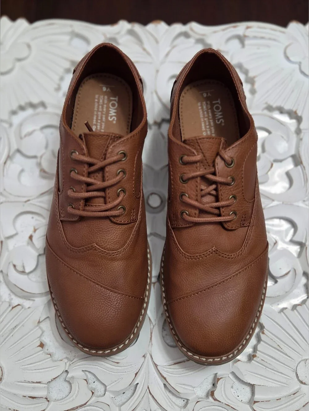 Toms Boys Oxford Lace Up Shoe Size Y6